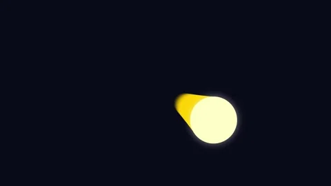 4K Generative Glowing Yellow Particle with Motion Trail on Black Background Stock Footage 335161220