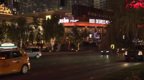 4K: Generic Las Vegas Strip Traffic &amp; Skyline Stock-Footage 63102240