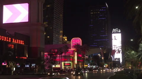 4K: Generic Las Vegas Strip Traffic &amp; Skyline Video stock 63105064