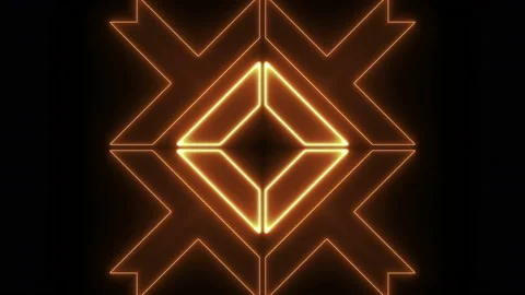 4k Geometric Neon. Looped Elements Video stock 148749627