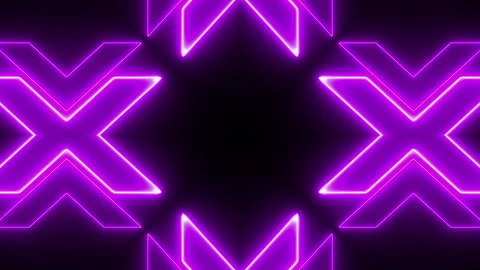 4k Geometric Neon. Looped Elements Stock Footage 148749811