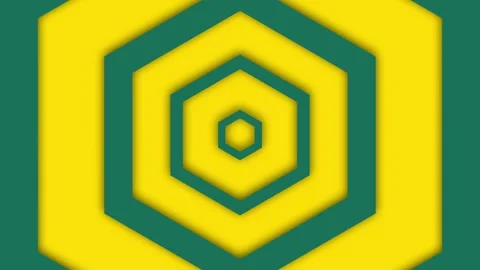 4K Geometric Shift. Hexagon Tunnel Loop Video stock 303560393