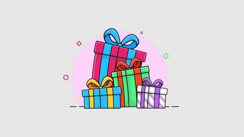 4K Gift Boxes Animation - Transparent Stock Footage 273741068