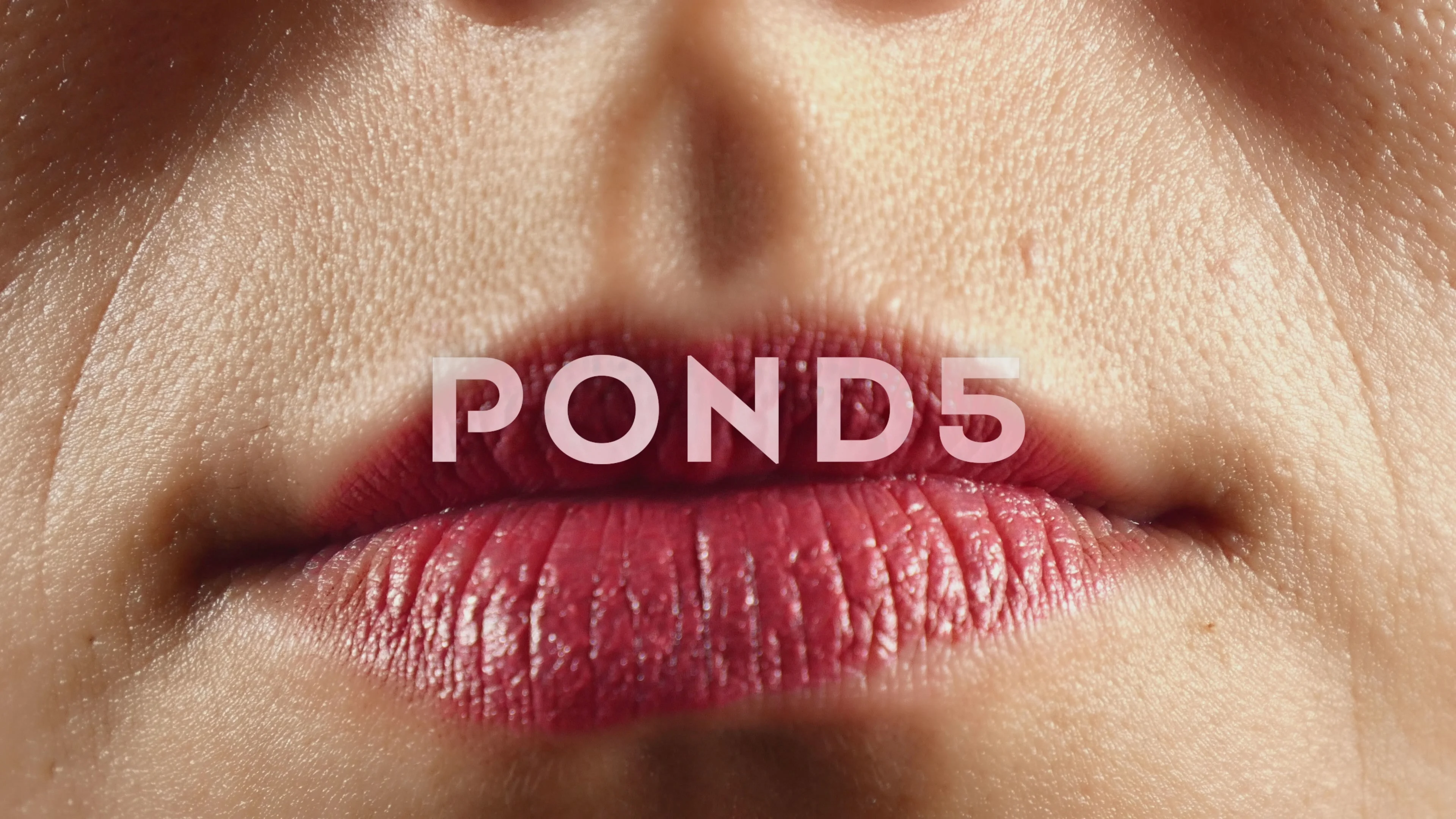 4k, girl with painted lips is kissing an... | Stock Video | Pond5