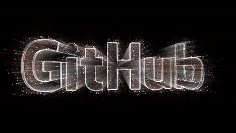 4k GitHub software development platform word,Matrix binary computer code text. Video stock 111639575