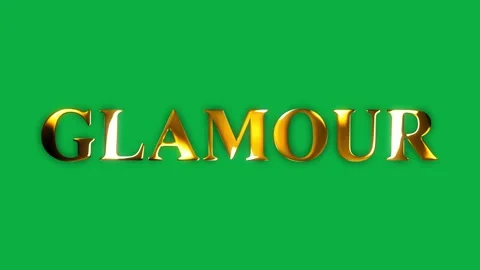 4k glamour text gold effect animation with green screen	 Stock Footage 263332481