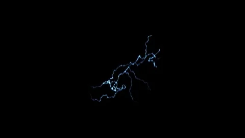 4K Glinting Electric Spark Pulse VFX Overlay on Black Screen Stock Footage 340595952