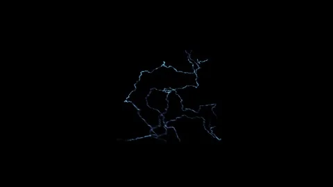 4K Glinting Electrical Plasma Spark VFX Overlay on Black Screen Stock Footage 340596158