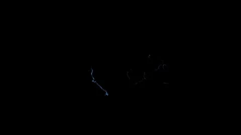 4K Glinting Electrical Plasma Spark Pulse VFX Overlay on Black Background Video stock 341461515