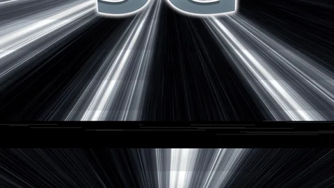 4K From the Glitch effect arises abbreviation 5G. Alpha channel Multiplied Stock Footage 107381245