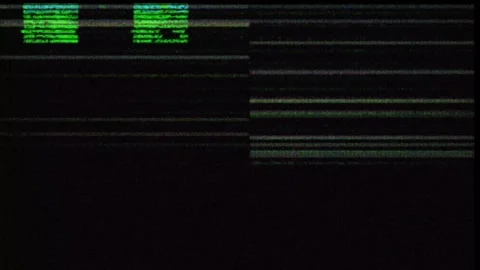 4K Glitch Screen Black Background Overlay VFX Effects Stock Footage 269780965
