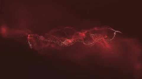 4k Glitter Particles Layers Waving Red Screen Video stock 318765384