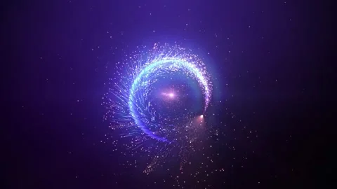 4k Glitter Space Trails Spinning Motion Background Video stock 328719727
