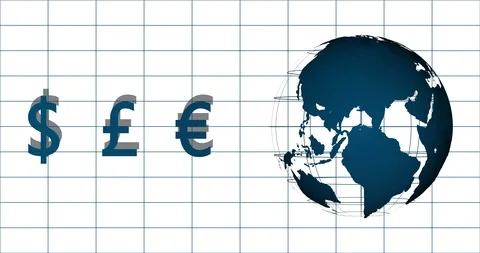 4K Global Finance Animation |Loopable Video stock 108454075