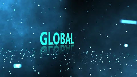 4k Global Text Reveal Animation with Colorful Glow Stroke Effect Blue and b.. Vídeo Stock 332582383