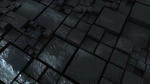 4K Glossy Black Rising Random Tiles No Glow Animated Background V1 Stock Footage 131737005
