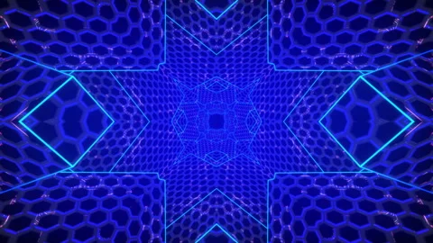 4k Glow Tunnel. Vj Loop Video stock 155202529