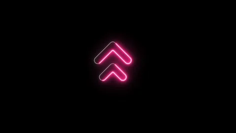 4K Glowing Arrow Symbol Loop  Abstract Motion Graphic Stock Footage 312118904