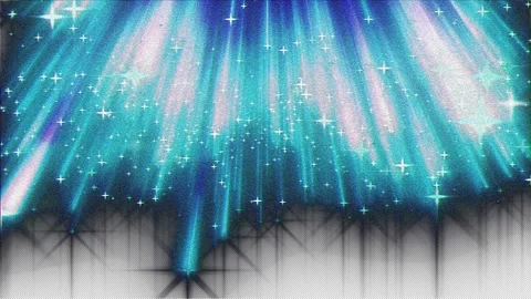 4k glowing blue light rays with sparkling stars on alpha channel Video stock 342733196