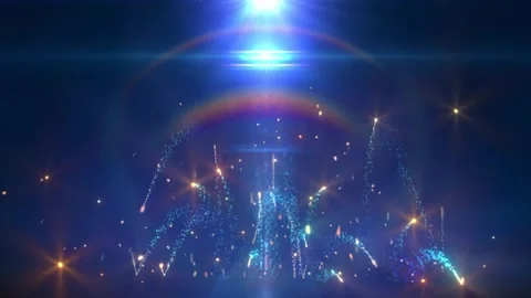 4k Glowing Bouncing Fireworks Animation Background Stock Footage 328545300