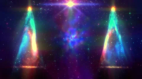 4k Glowing Cosmic Lights Beam Motion Background Stock Footage 328719767