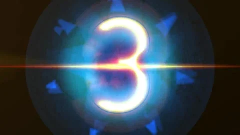 4k glowing countdown numbers shaking motion background Stock Footage 260771956