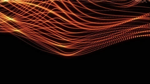 4K Glowing dots surface. Wavy structure .Glow particles. Vídeos de archivo 112192148