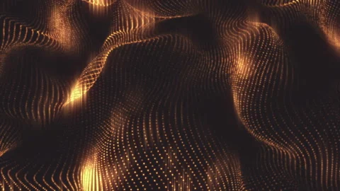 4K Glowing dots surface. Wavy structure .Glow particles. Stock Footage 112196202
