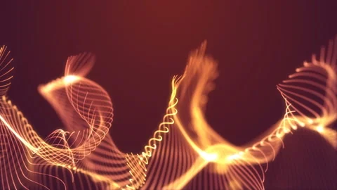 4K Glowing dots surface. Wavy structure .Glow particles. Stock Footage 112364045