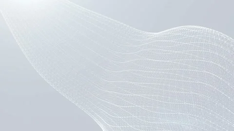 4K Glowing dots surface. Wavy structure .Glow particles. Stock Footage 112391996