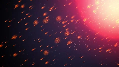 4k Glowing Fire Comets Motion Background Stock Footage 273122924