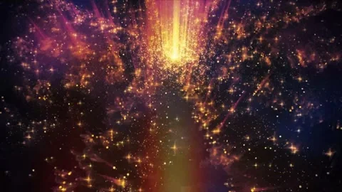 4k Glowing Galaxy Particles Space Moving Background Stock Footage 311309030
