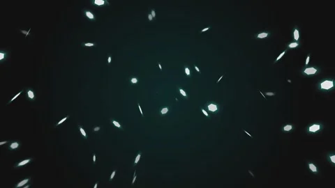 4K Glowing Hexagonal Crystal Shards 3D Render Particles Background Stock Footage 332692928
