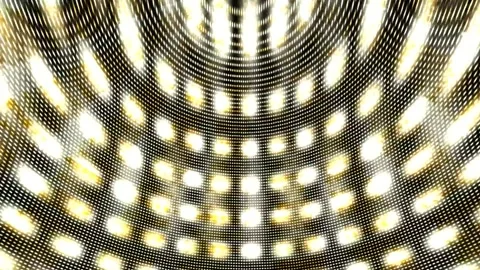 4k glowing lights blinking on circular Wall motion background Stock Footage 261253423