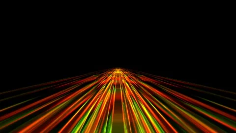 4k glowing lights horizontal road motion background Stock-Footage 263093247