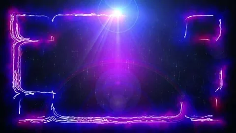 4k Glowing Neon Laser Frame Motion Background Stock Footage 328544157