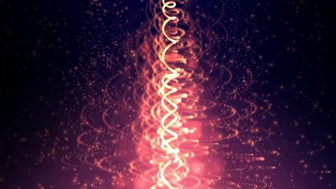 4k Glowing Orange Color Strings Piller Motion Background Stock Footage 302404705