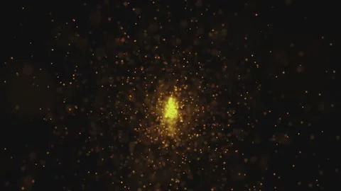 4k glowing particles with glowing light moving in space Stock Footage 257233689