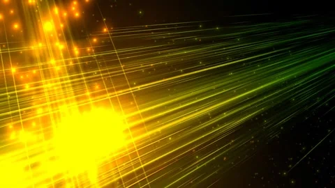 4k glowing particles with massive green light lines motion background Stock-Footage 262599674