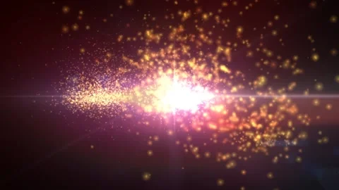 4k glowing particles spreading red orange background Stock-Footage 262459127