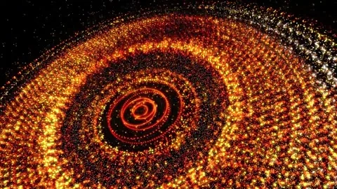 4k glowing spirals Ring shape motion background Stock-Footage 261926916
