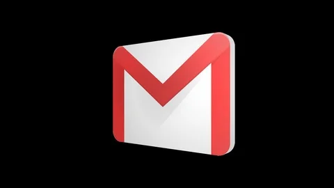 4k - GMAIL logo spinning on alpha channel Stock Footage 113838021