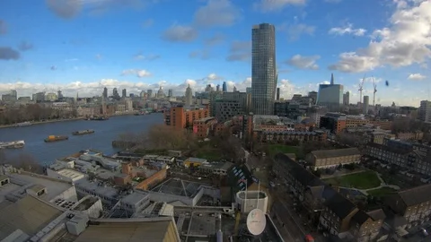 4K Go Pro Day time time lapse of London Embankment Stock Footage 107725867