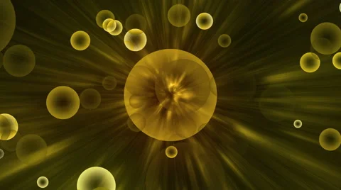 4K gold abstract loop motion background, bubbles Stock Footage 44521191