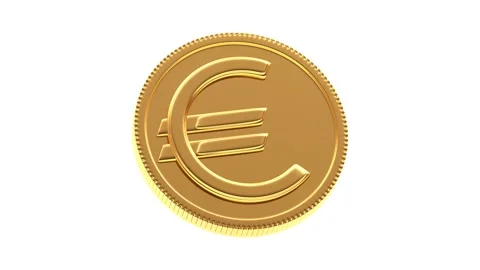 4K gold coins in resolution: dollar, euro, and Bitcoin. Vidéo 331787992