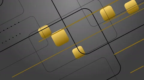 4k Gold Digital Design on Gray Background Animation Seamless Loop. Stock-Footage 62838991