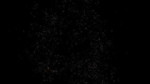 4K Gold Explosion effect. Festive Fireworks. Isolated on black background. Stock Footage 256975172