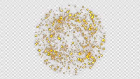 4K Gold Explosion effect. Festive Fireworks. Isolated on alpha channel.  Stock Footage 257340347