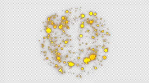 4K Gold Explosion effect. Festive Fireworks. Isolated on alpha channel.  Stock Footage 257340531