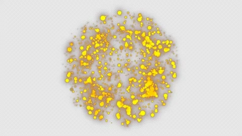 4K Gold Explosion effect. Festive Fireworks. Isolated on alpha channel.  Stock Footage 257340837